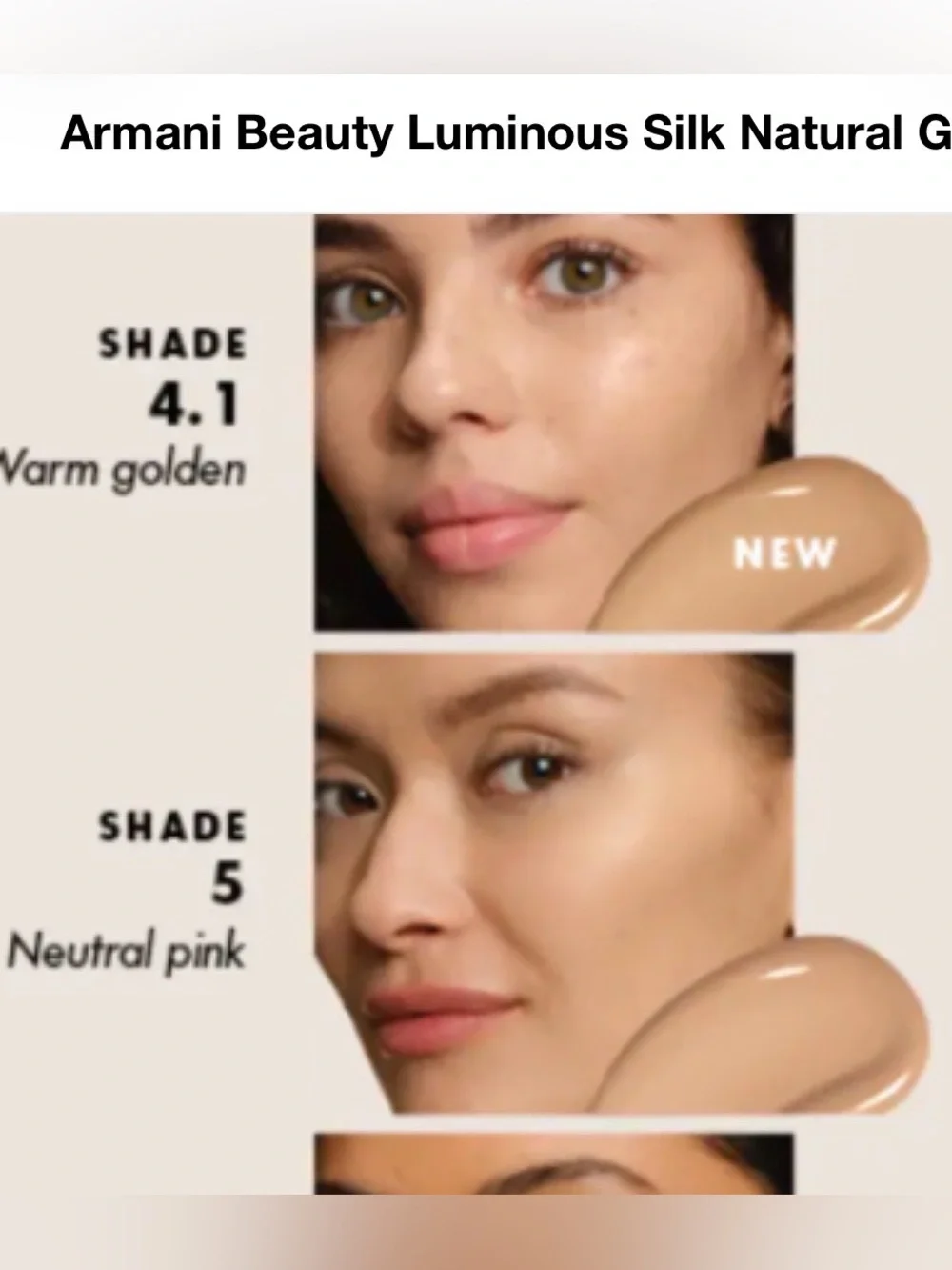 Giorgio Armani Luminous Silk Foundation Shade 5- Light Neutral Pink 18ml